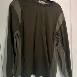 CAV EMPT LONG SLEEVE MESH TEE - olive
